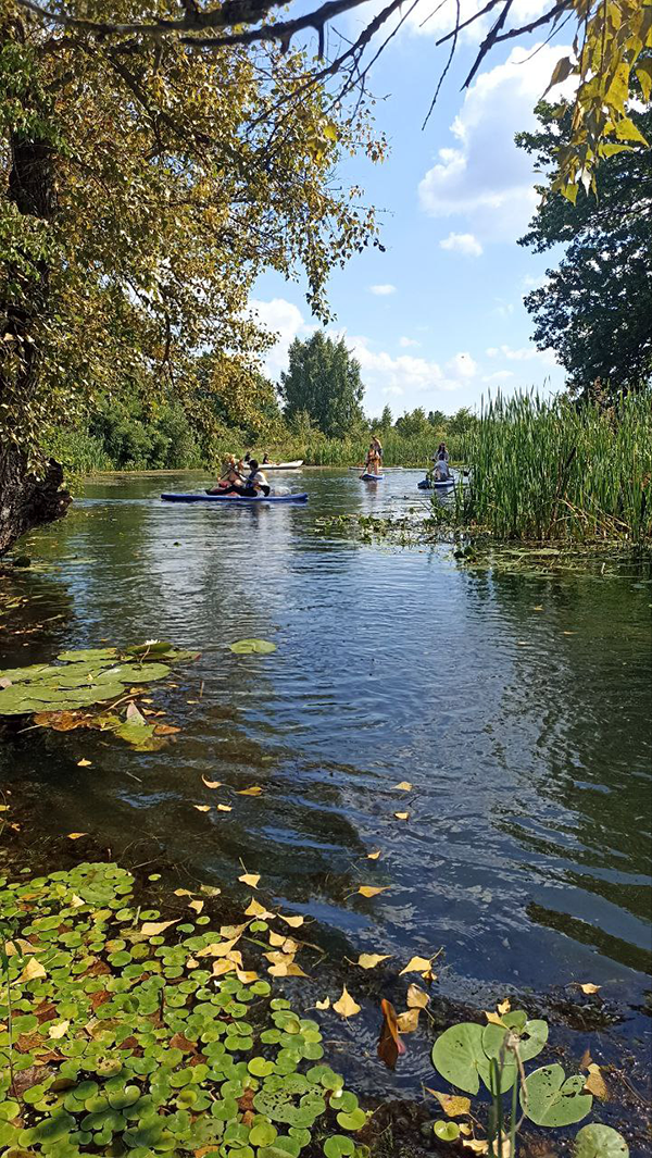 Сплав на SUP дошках по Річці Лебедівка під Києвом