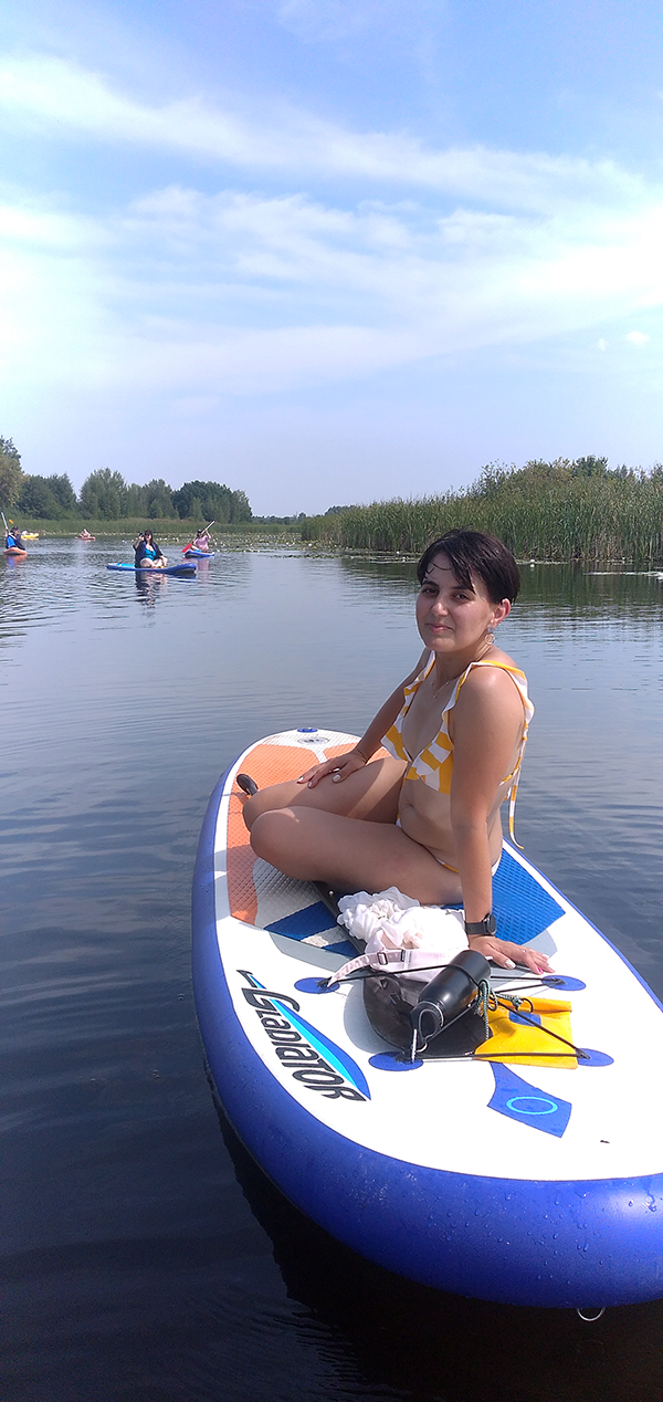 САП-йога у Києві річка Козинка